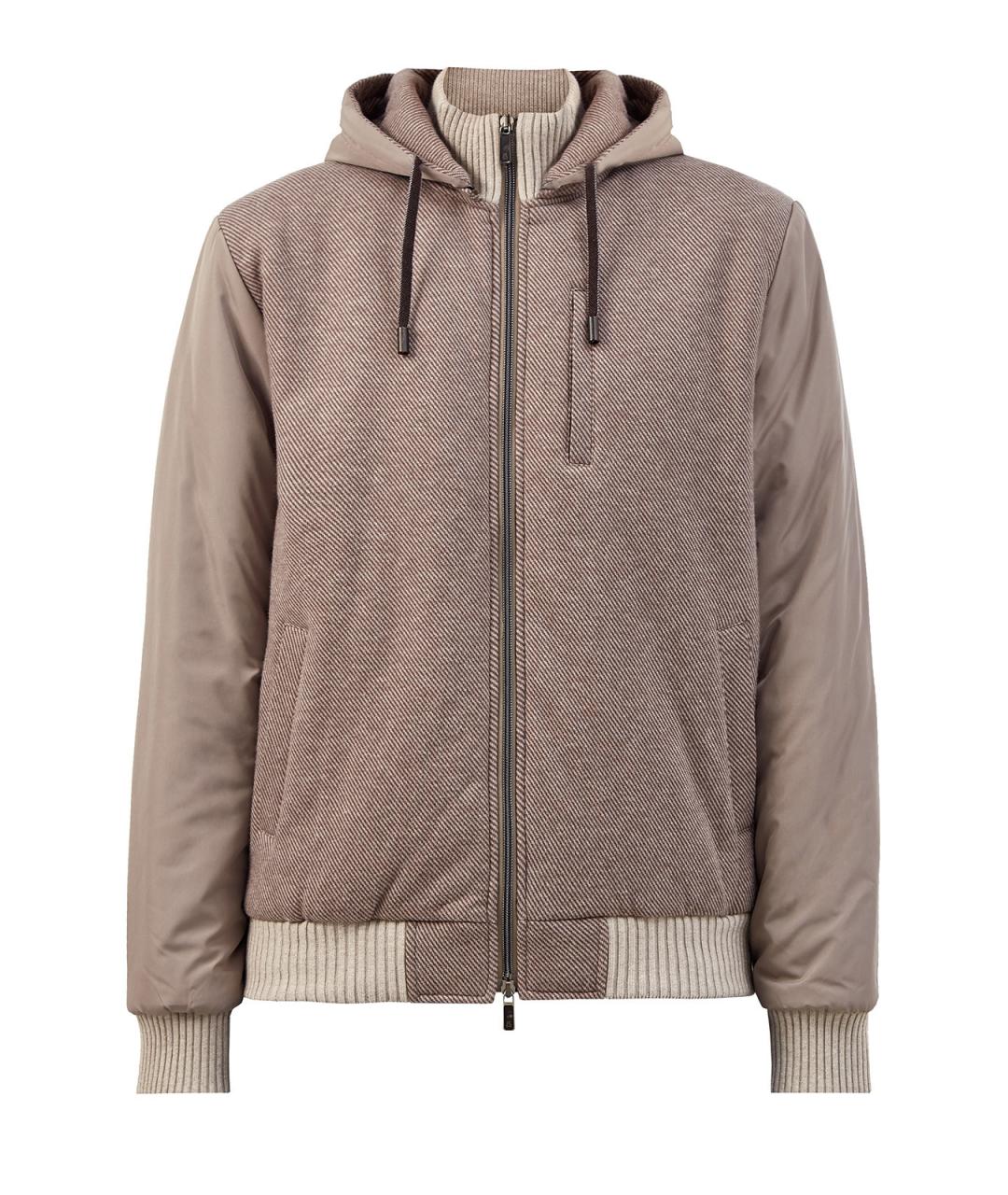 CAPOBIANCO Коричневая хлопковая куртка, фото 1