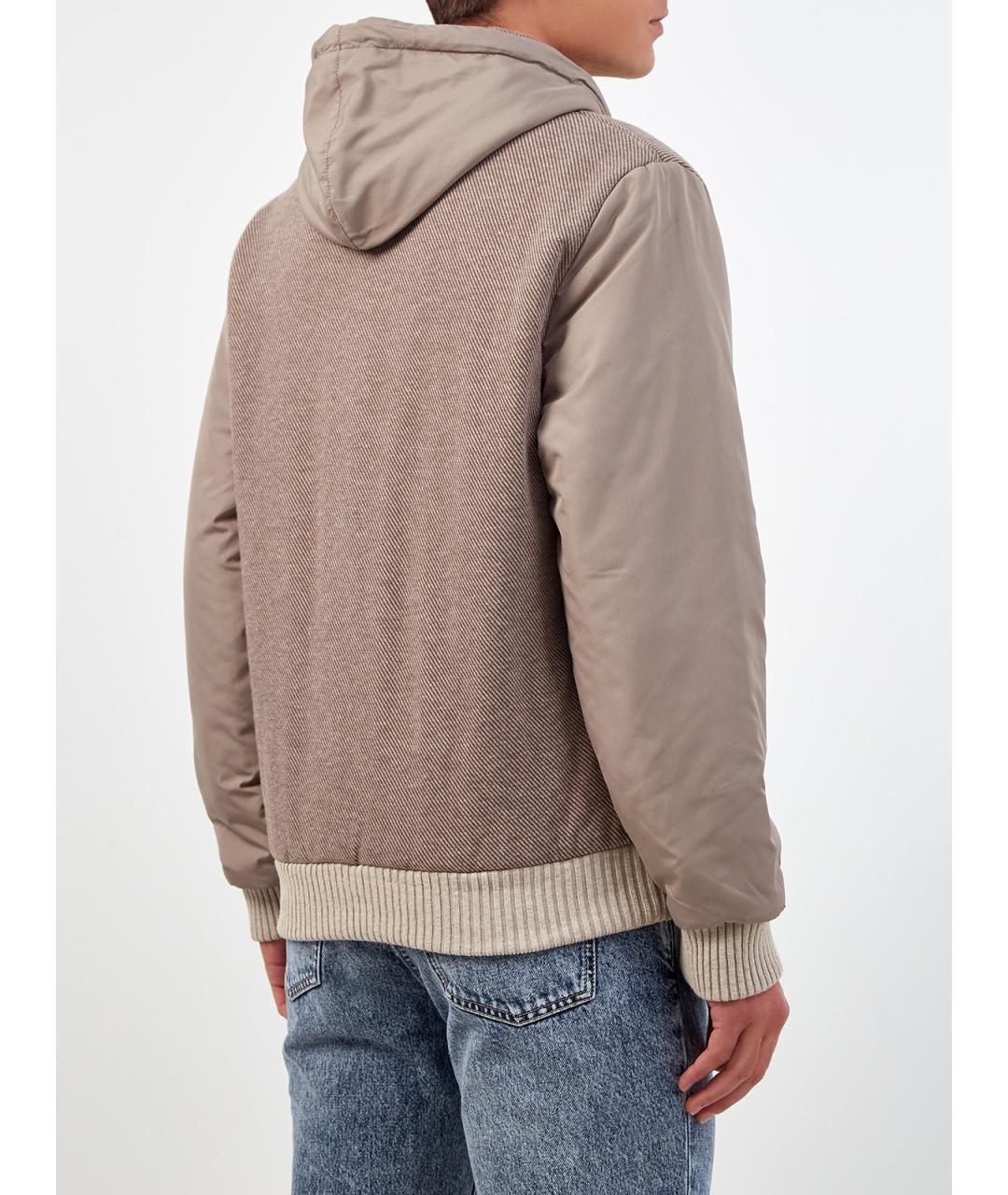 CAPOBIANCO Коричневая хлопковая куртка, фото 4