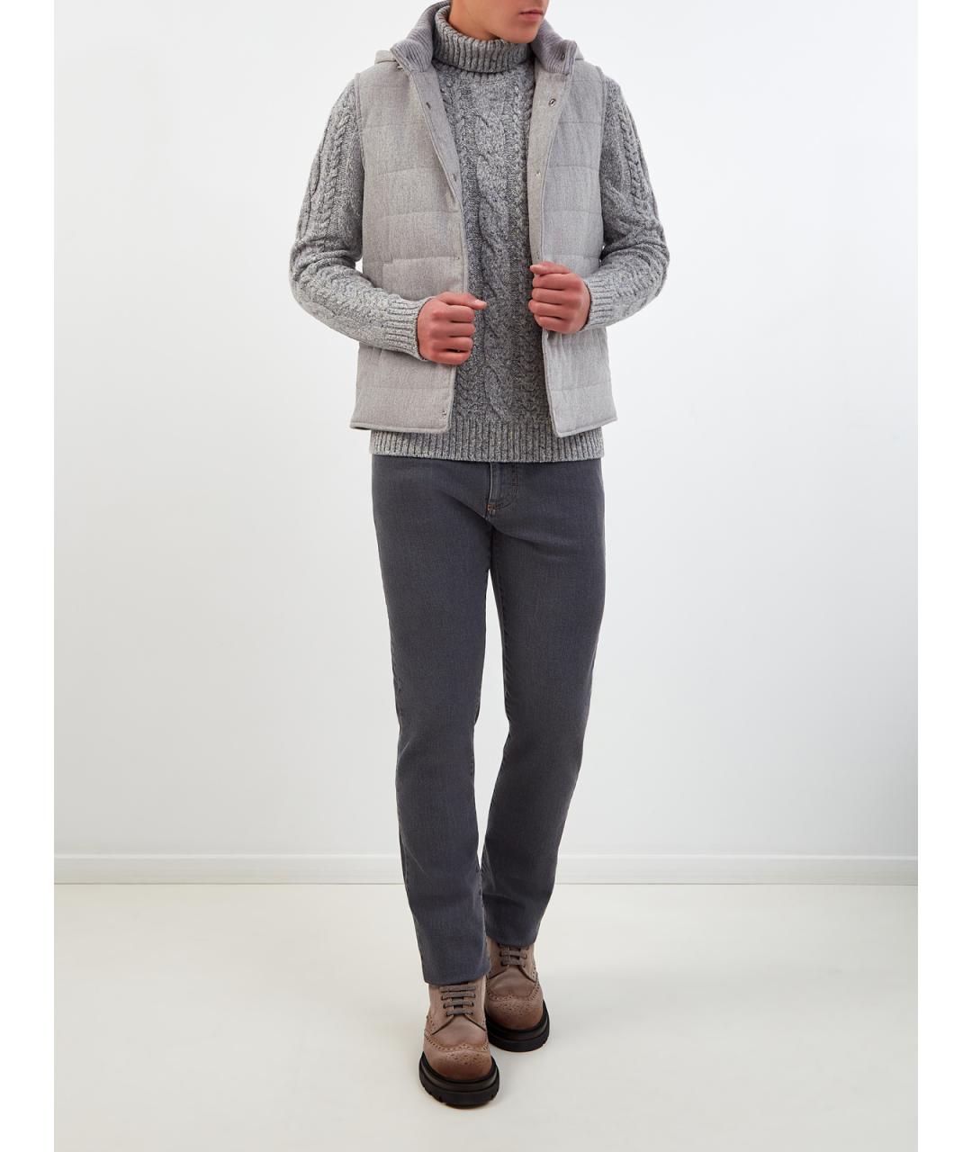 ELEVENTY Серый шерстяной жилет, фото 2