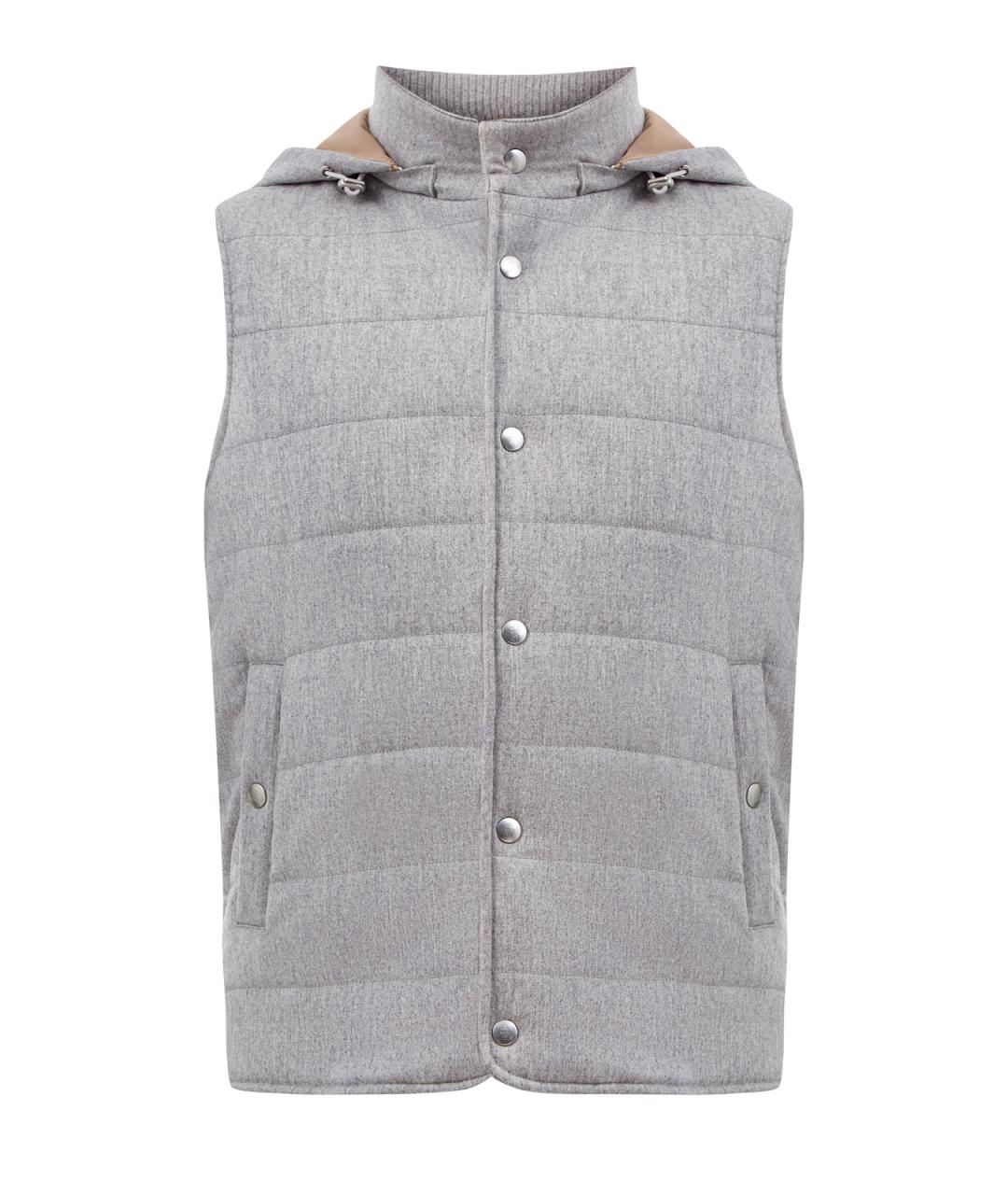 ELEVENTY Серый шерстяной жилет, фото 1