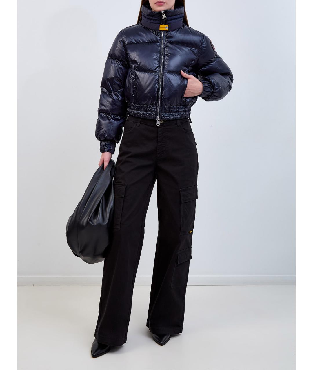 PARAJUMPERS Черные хлопковые прямые брюки, фото 2