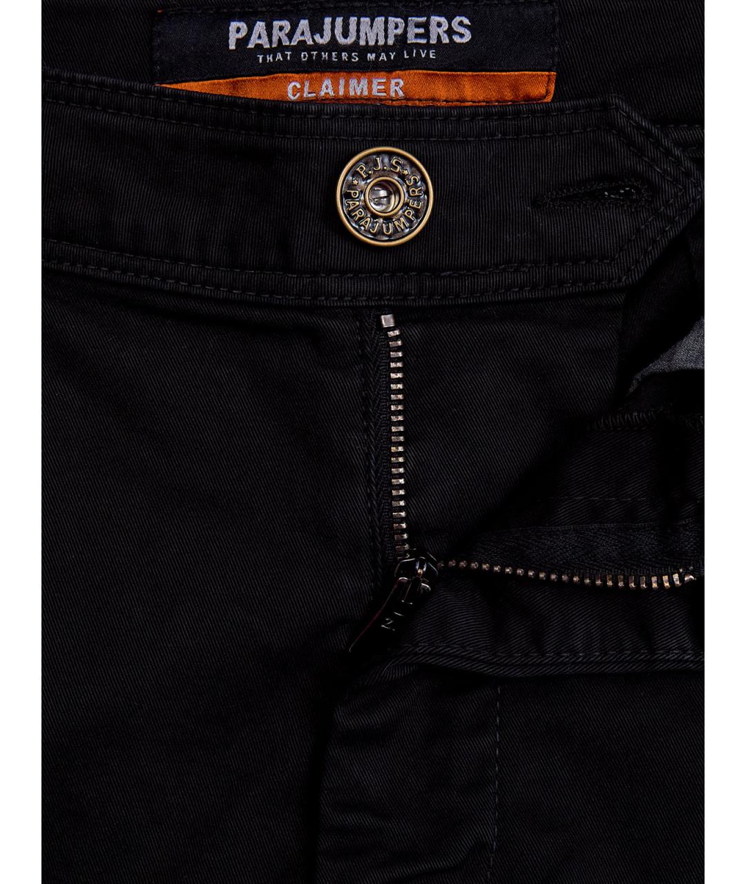 PARAJUMPERS Черные хлопковые прямые брюки, фото 6