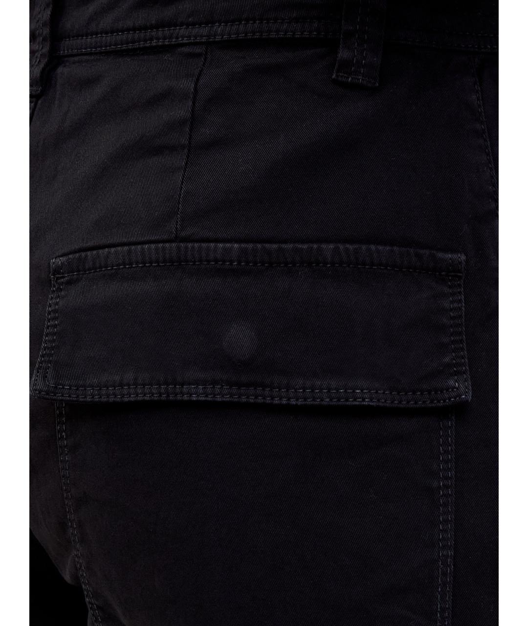 PARAJUMPERS Черные хлопковые прямые брюки, фото 5