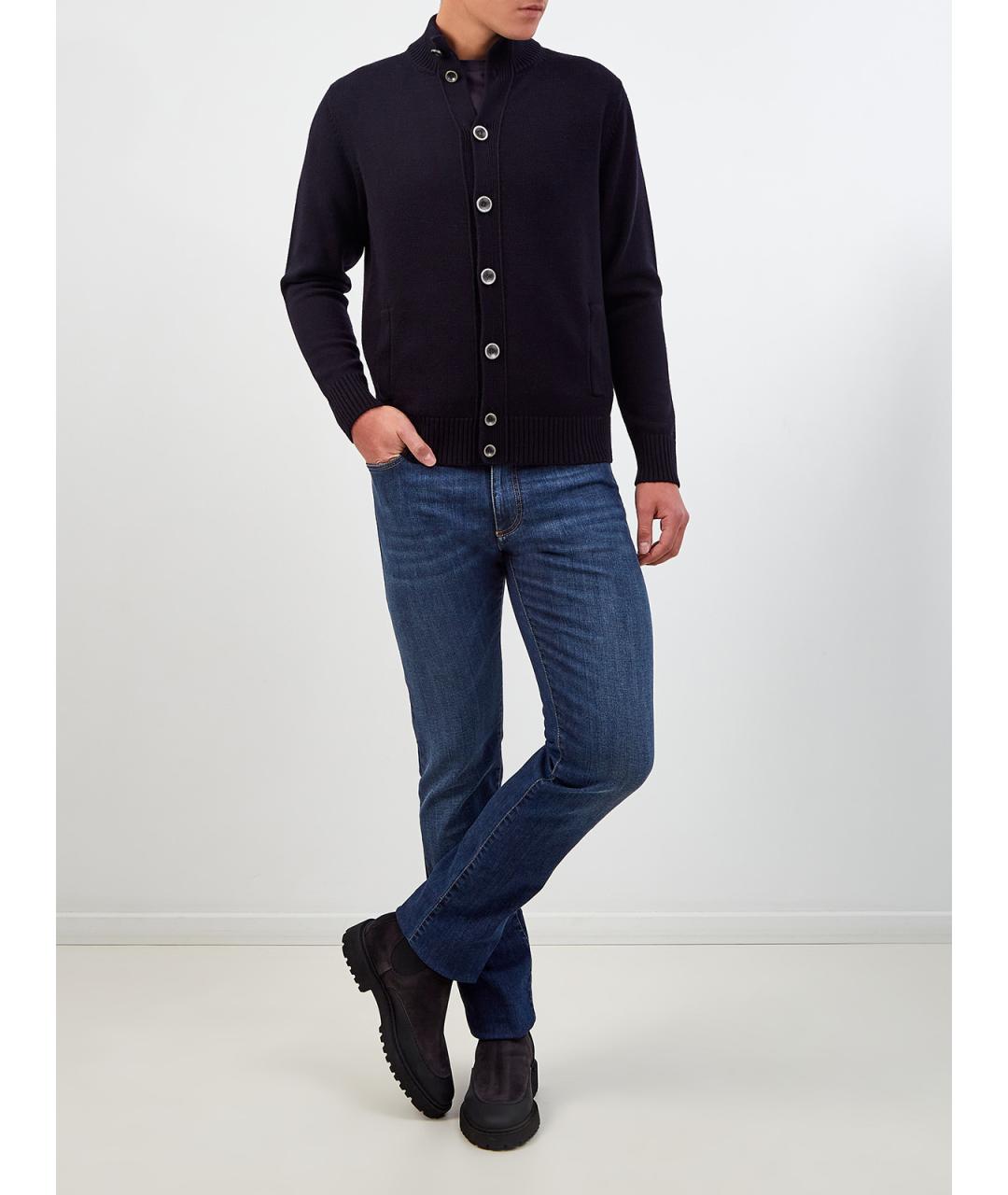 PESERICO Синий шерстяной кардиган, фото 2