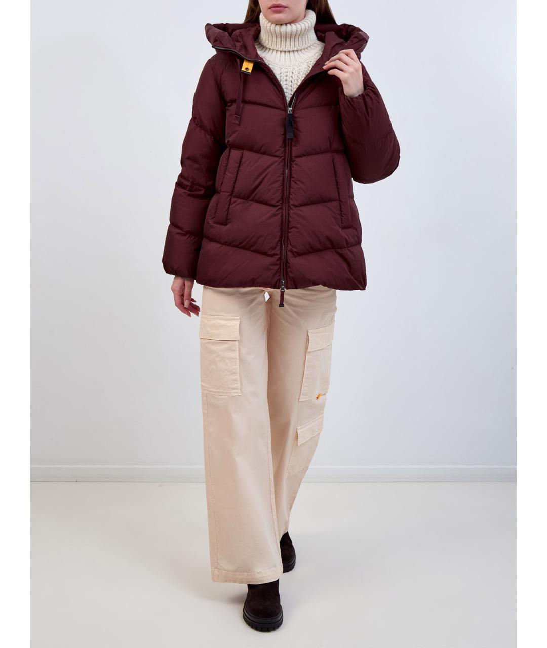 PARAJUMPERS Бордовый полиамидовый пуховик, фото 2
