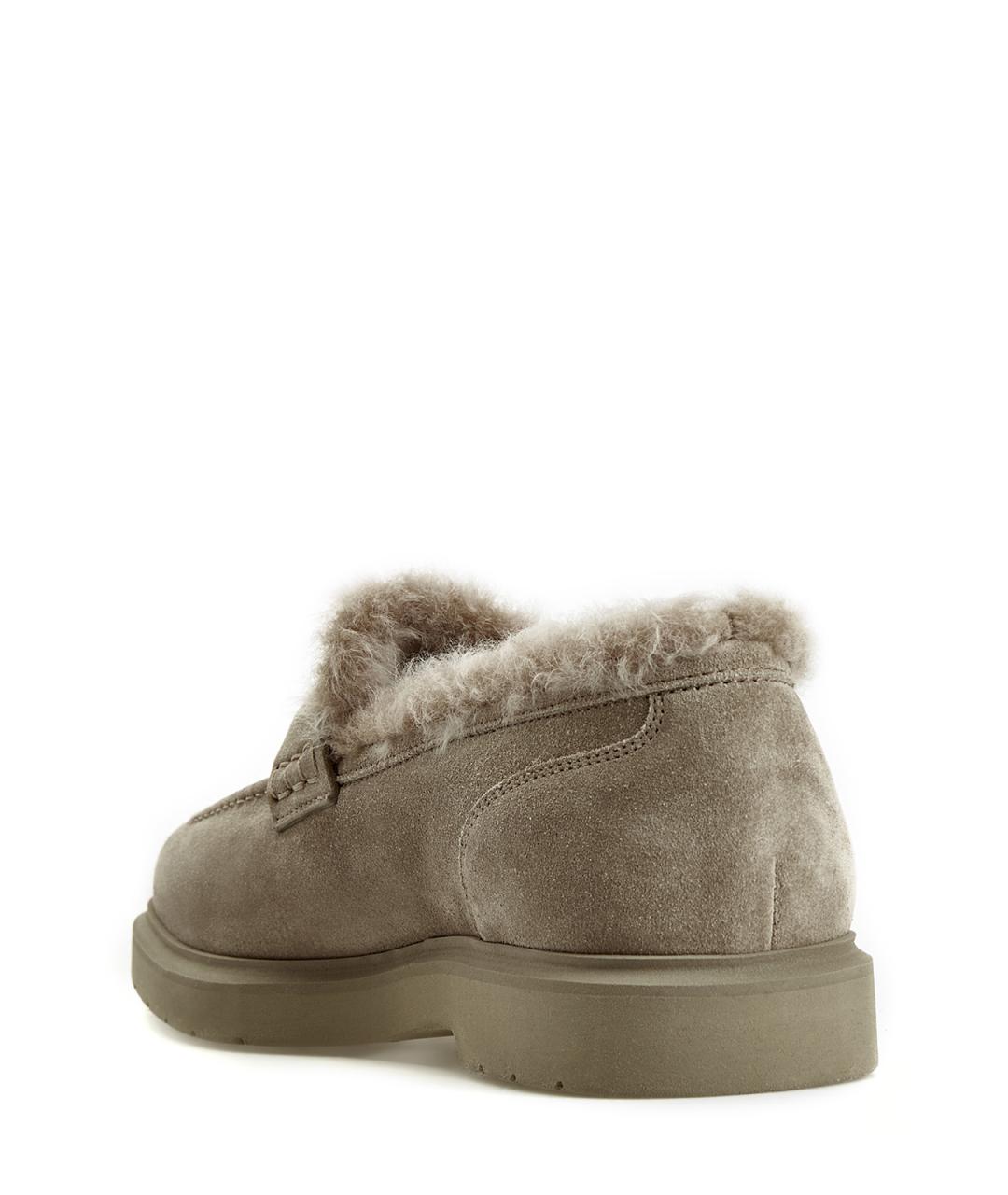 BRUNELLO CUCINELLI Бежевые замшевые лоферы, фото 4