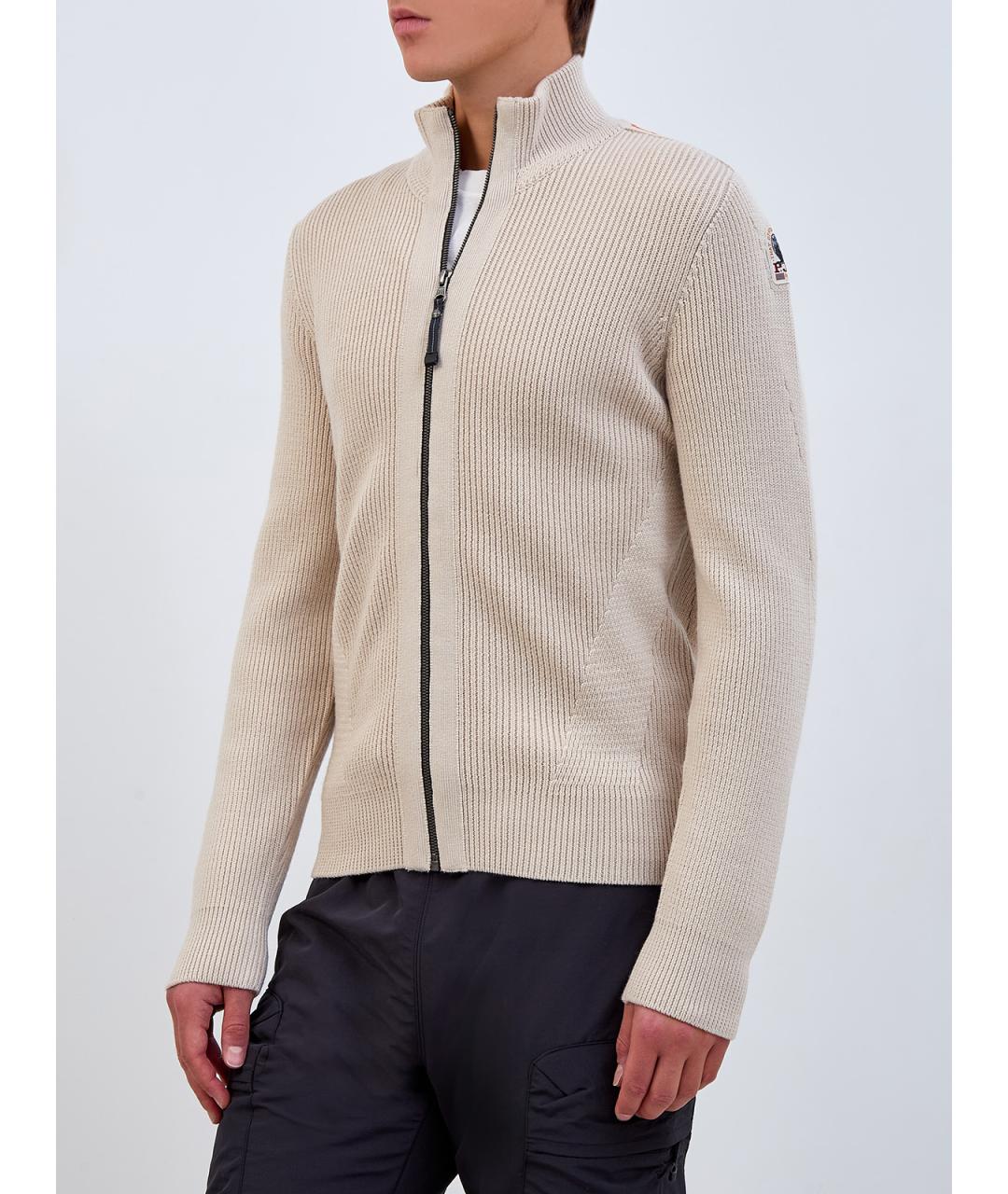 PARAJUMPERS Бежевый шерстяной кардиган, фото 3