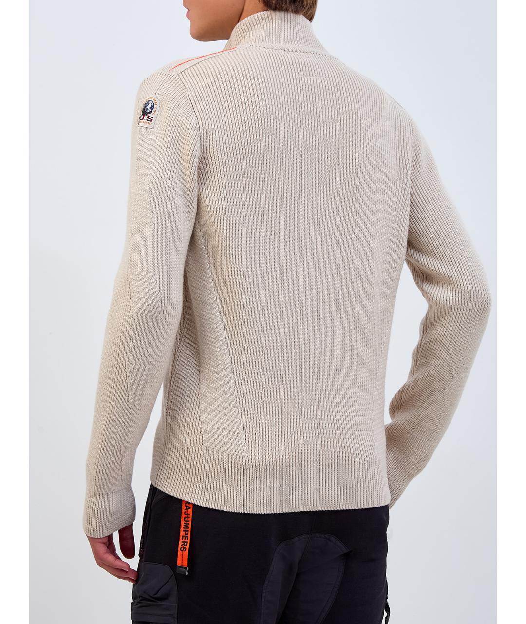 PARAJUMPERS Бежевый шерстяной кардиган, фото 4