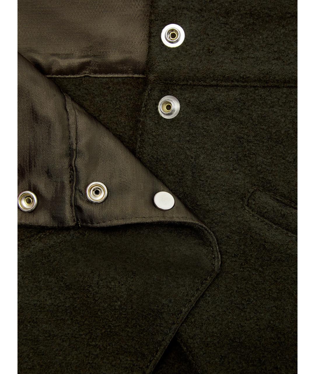 JIL SANDER Хаки шерстяные прямые брюки, фото 6