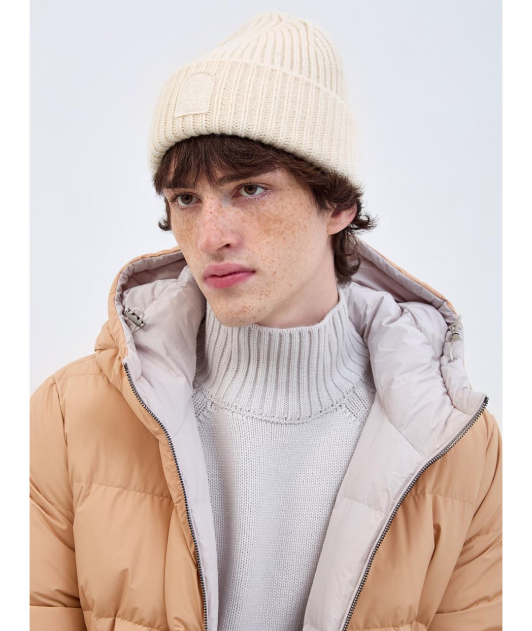 PARAJUMPERS Белая хлопковая шапка, фото 2