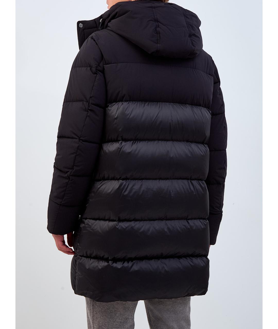 MOORER Черный полиамидовый пуховик, фото 4
