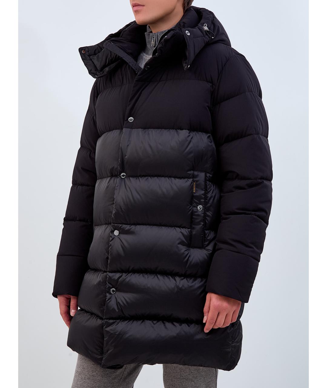 MOORER Черный полиамидовый пуховик, фото 3