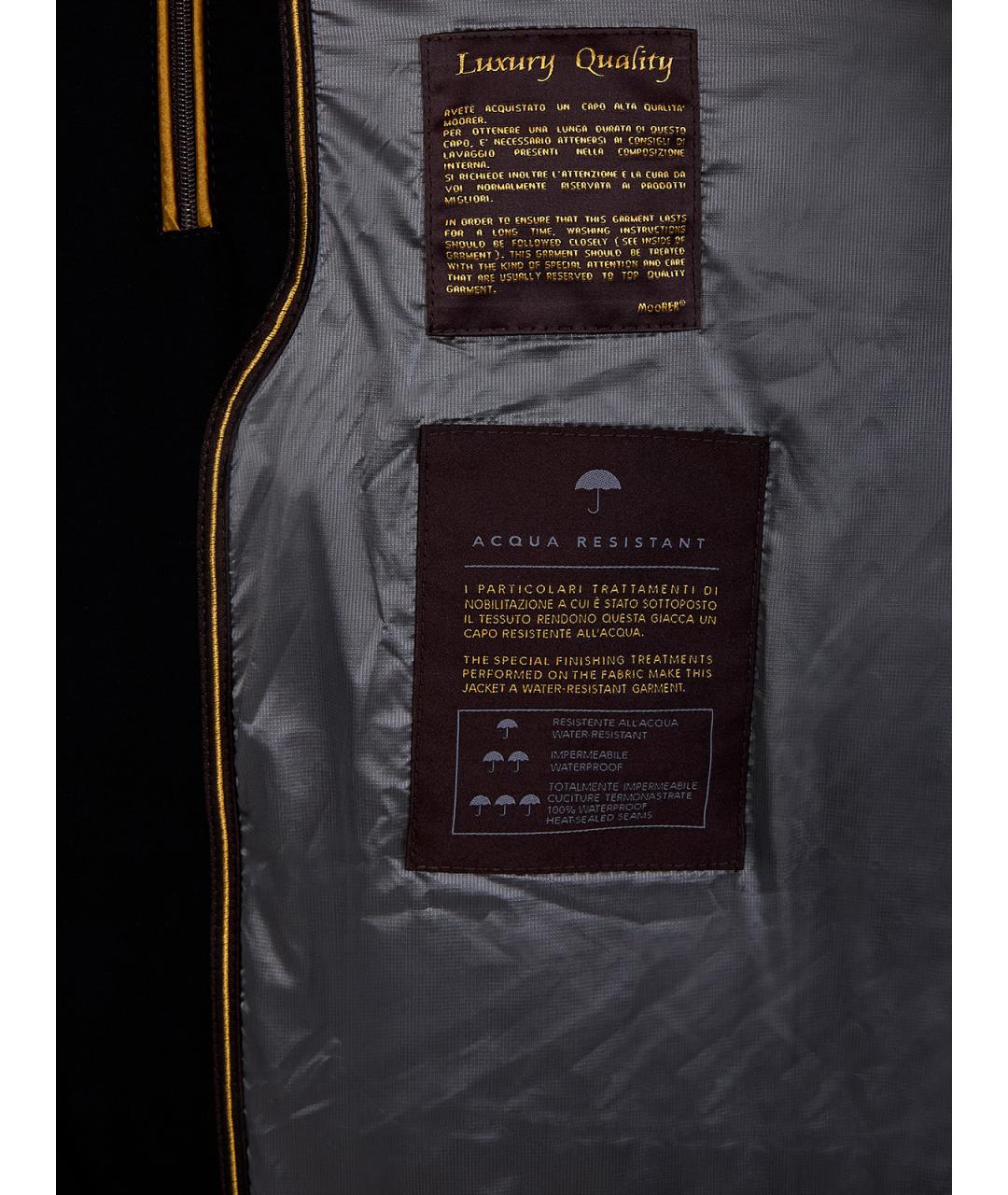 MOORER Черный полиамидовый пуховик, фото 6