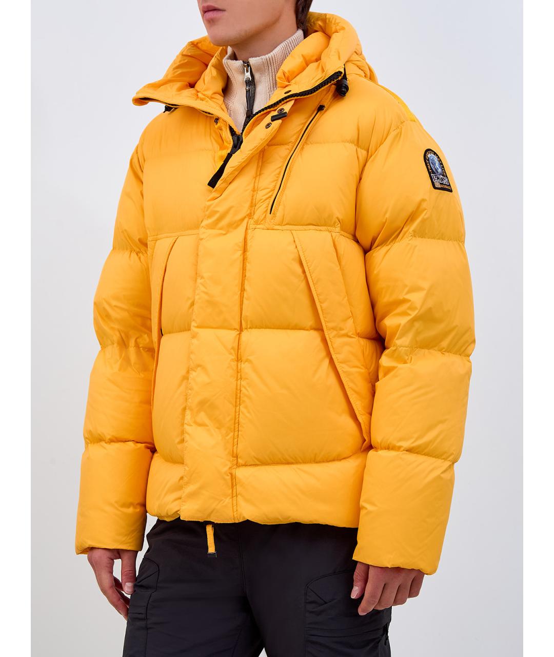 PARAJUMPERS Желтый полиамидовый пуховик, фото 3