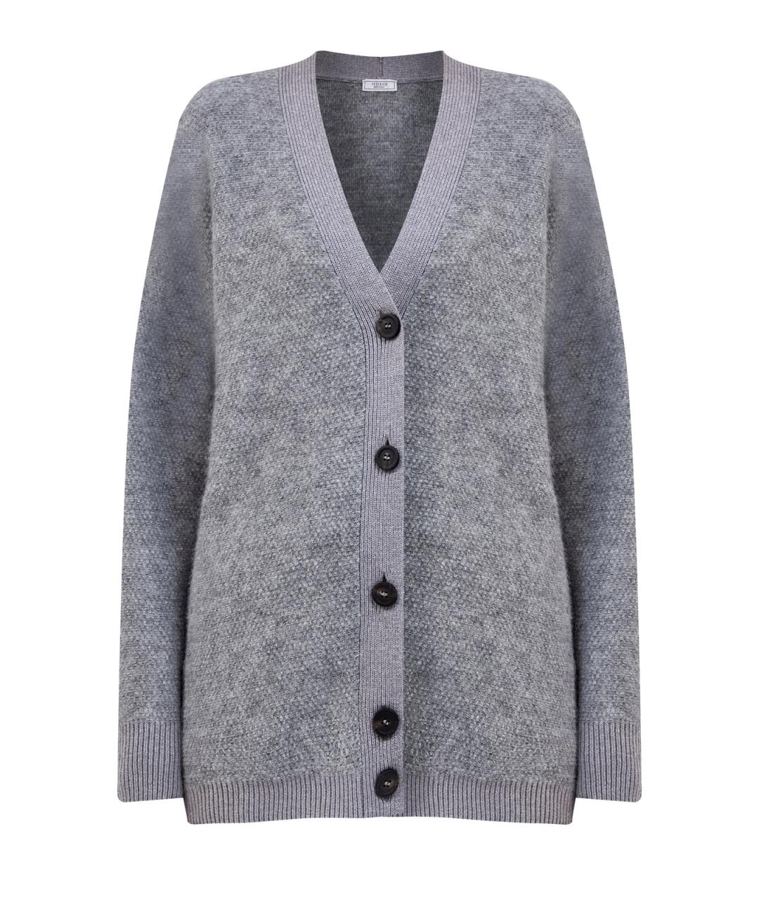 PESERICO Серый шерстяной кардиган, фото 1