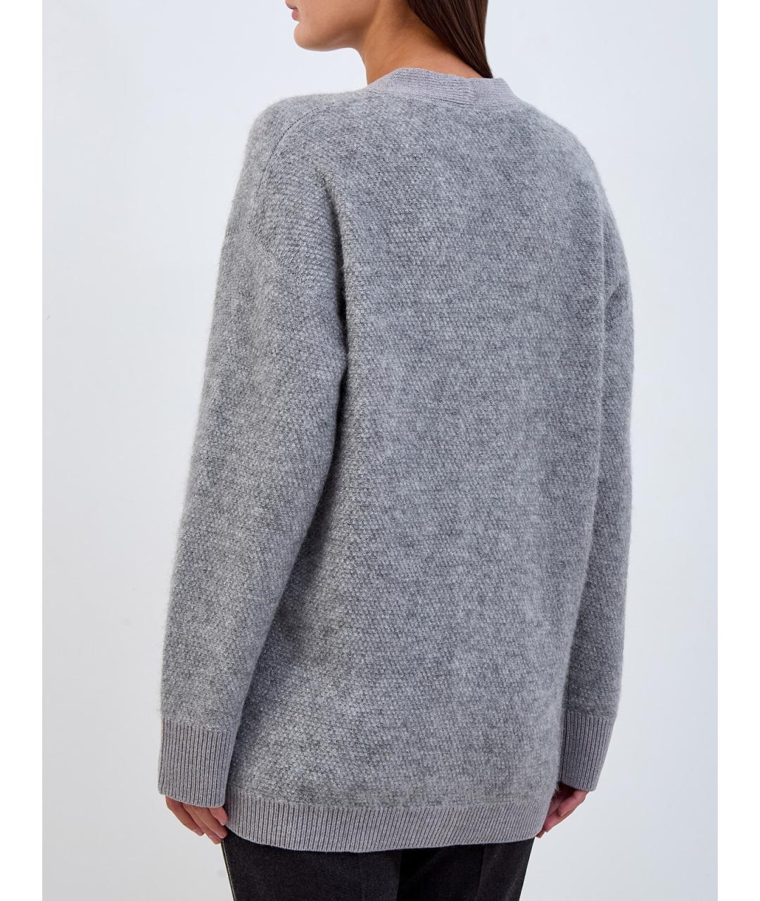 PESERICO Серый шерстяной кардиган, фото 4