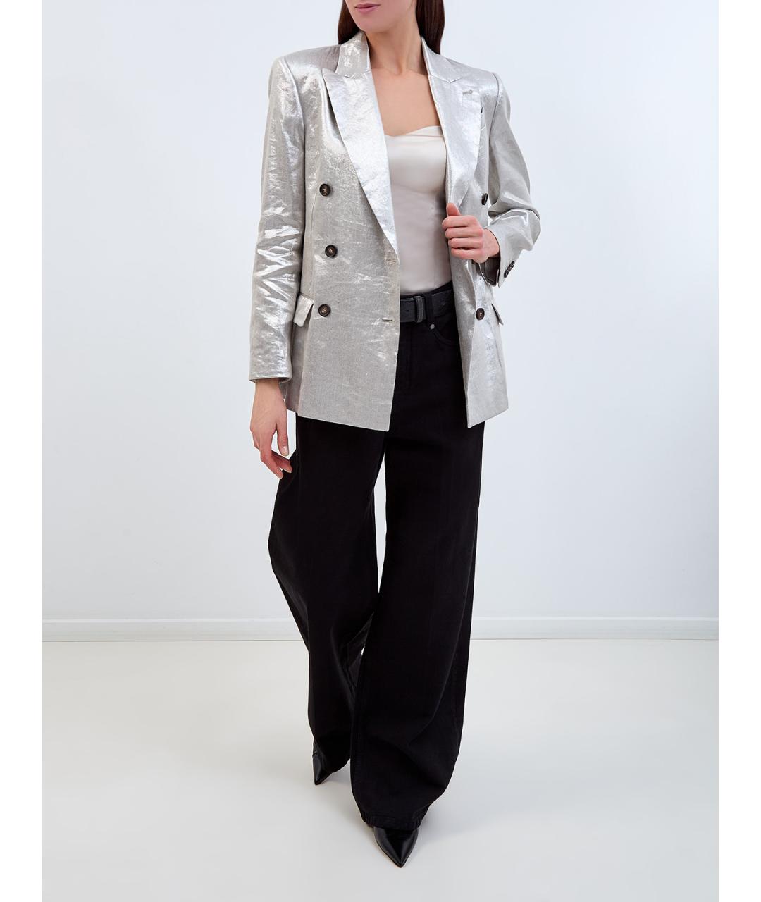 BRUNELLO CUCINELLI Бежевая шелковая майка, фото 2