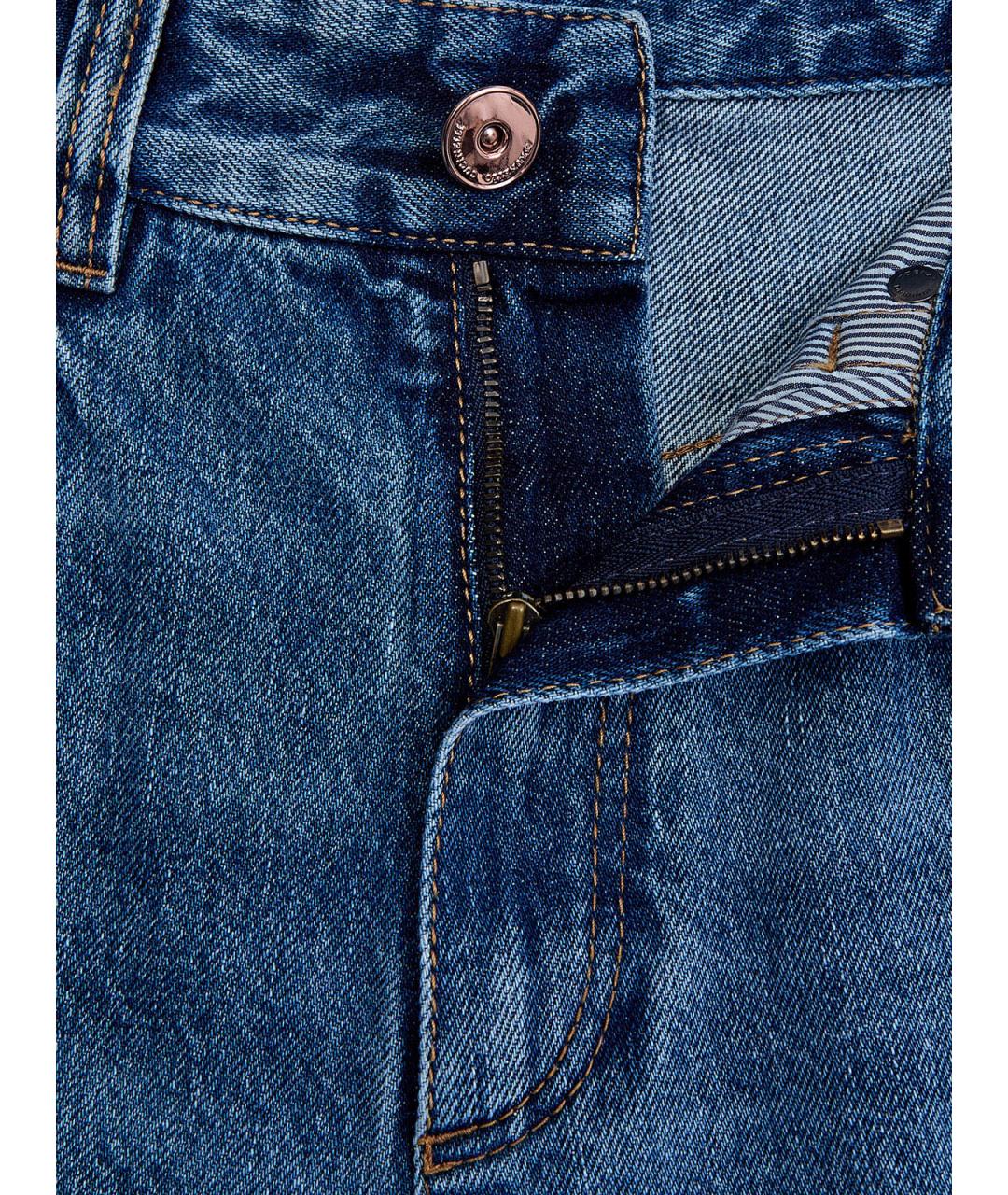 BRUNELLO CUCINELLI Синие хлопковые прямые джинсы, фото 6