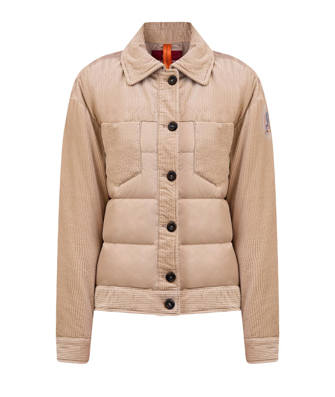 PARAJUMPERS Бежевый полиамидовый пуховик, фото 1
