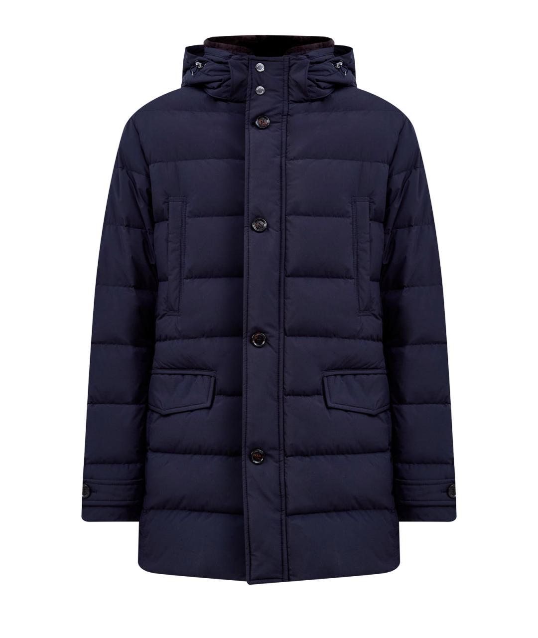 MOORER Синий полиэстеровый пуховик, фото 1