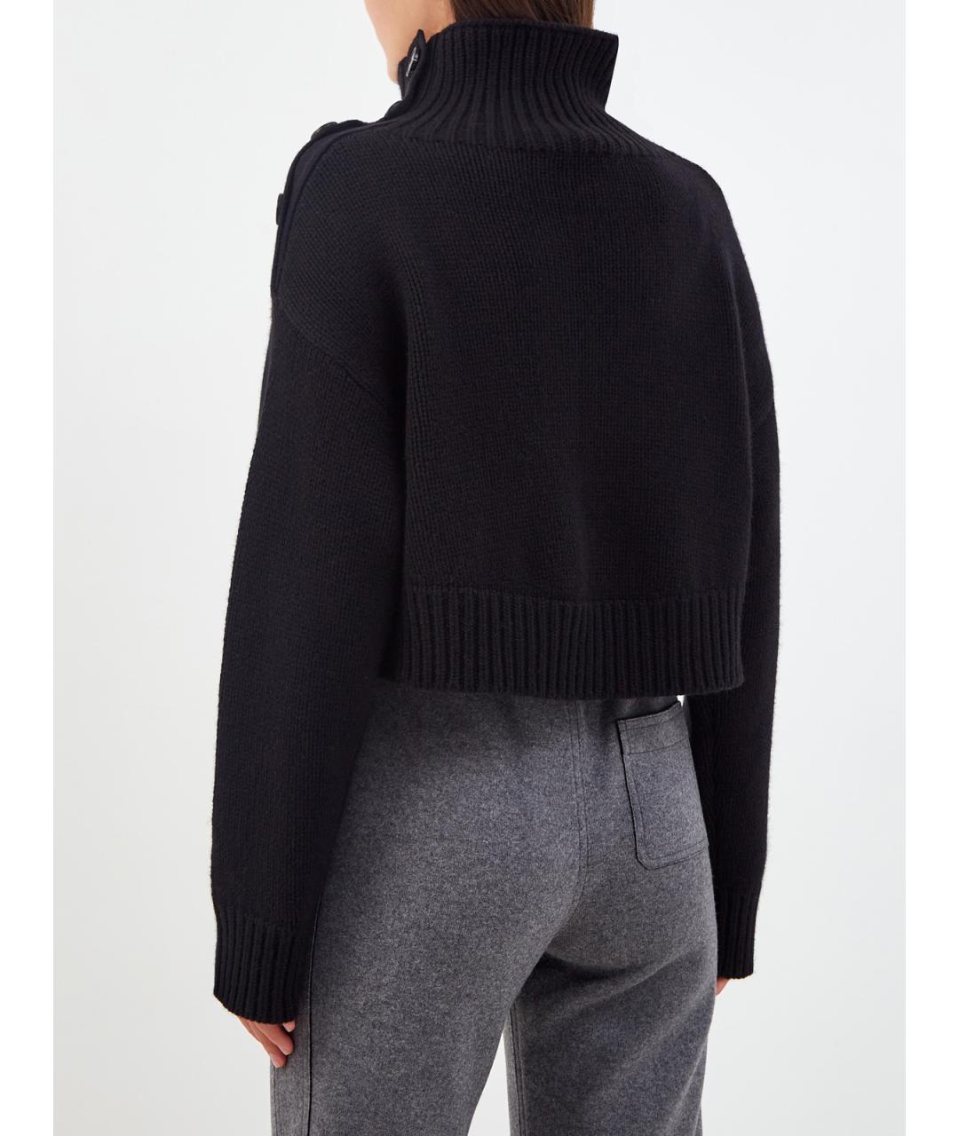YVES SALOMON Черный шерстяной джемпер / свитер, фото 4