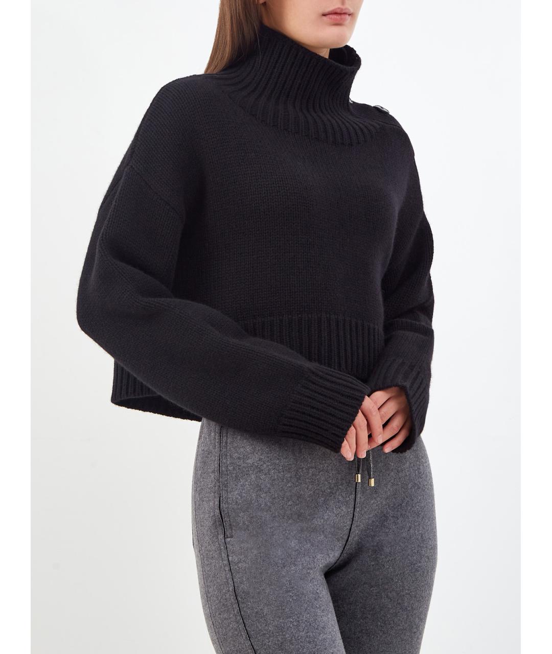 YVES SALOMON Черный шерстяной джемпер / свитер, фото 3