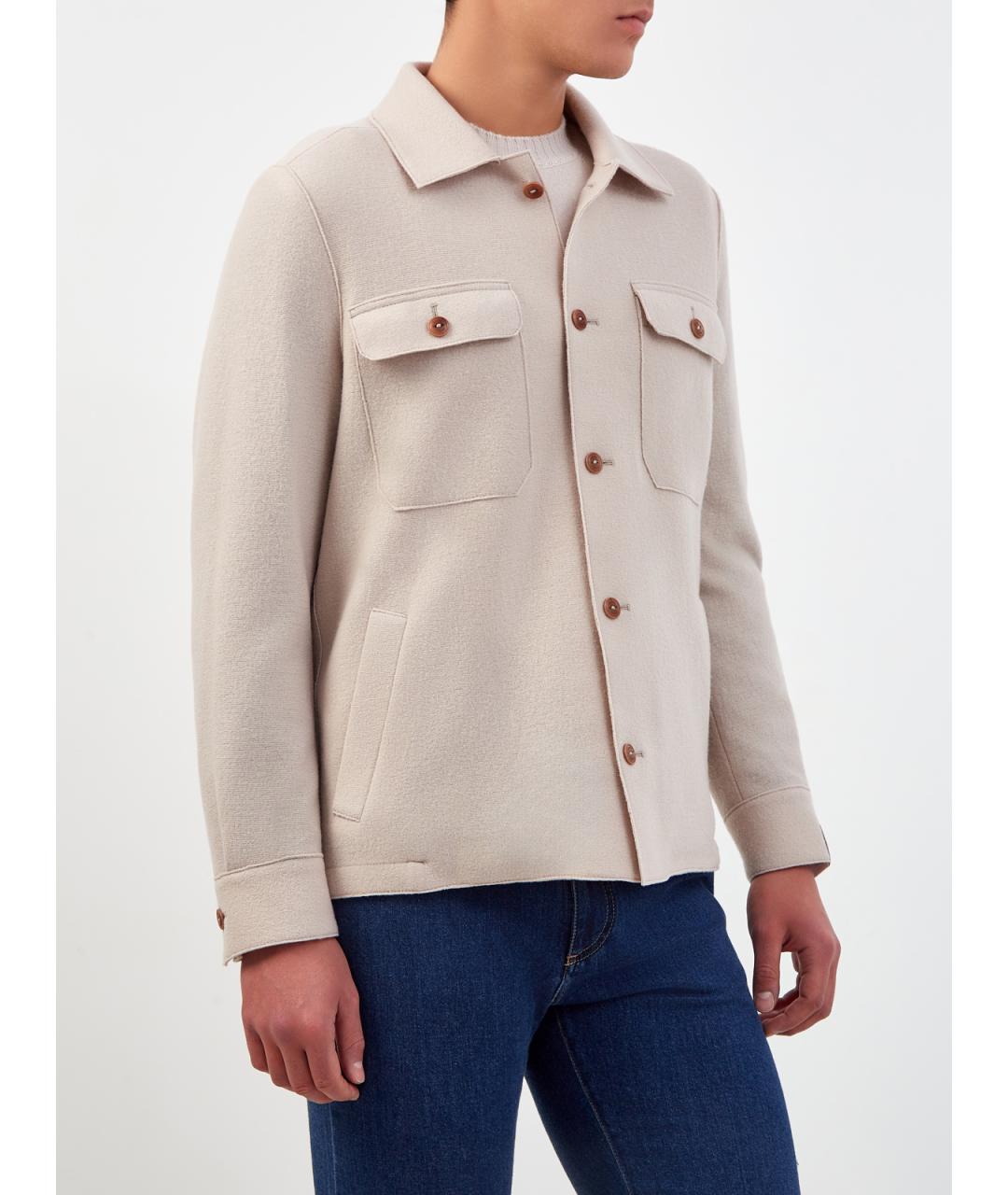 ELEVENTY Бежевая шерстяная куртка, фото 3