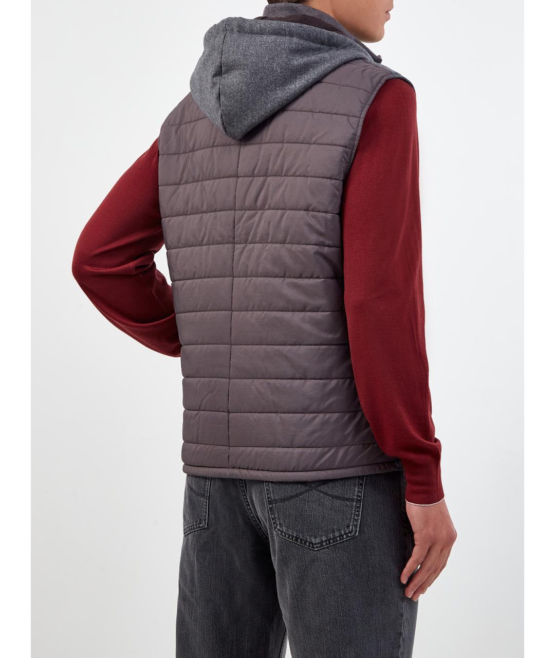 CAPOBIANCO Серый шерстяной жилет, фото 4