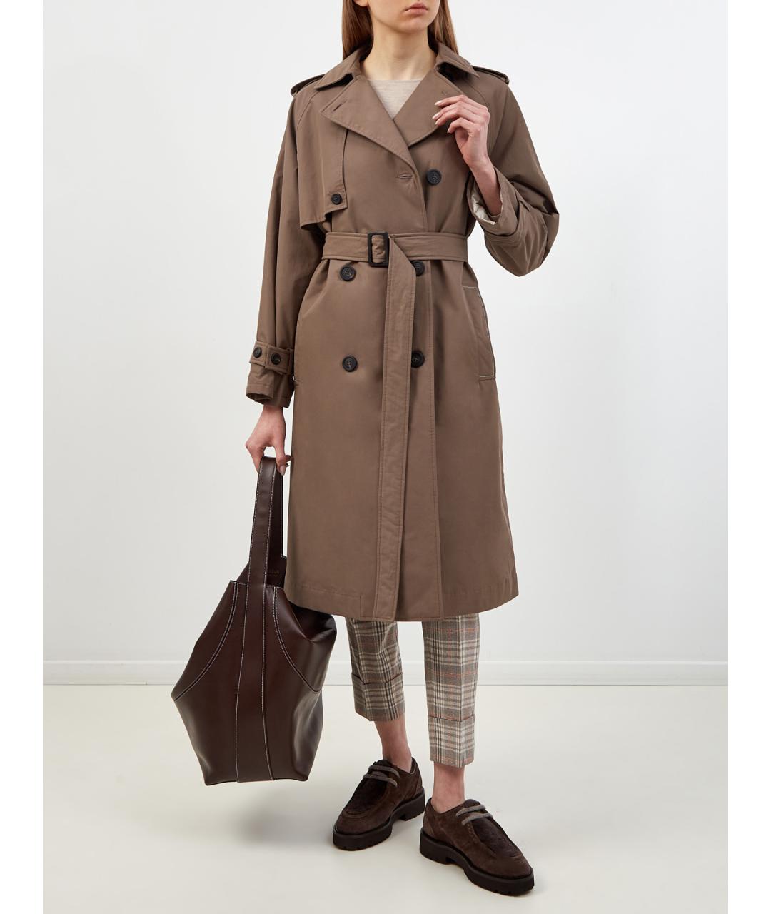 PESERICO Бежевые шерстяные брюки узкие, фото 2