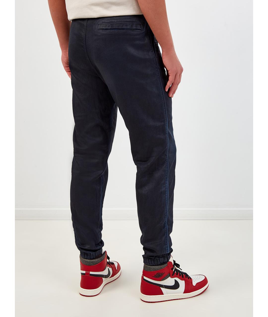 DIESEL Темно-синие хлопковые повседневные брюки, фото 4