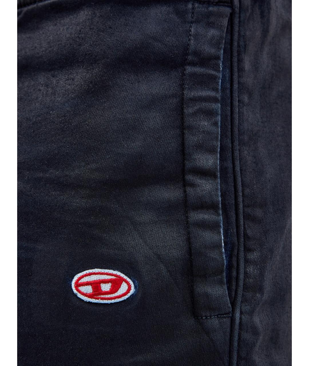 DIESEL Темно-синие хлопковые повседневные брюки, фото 5
