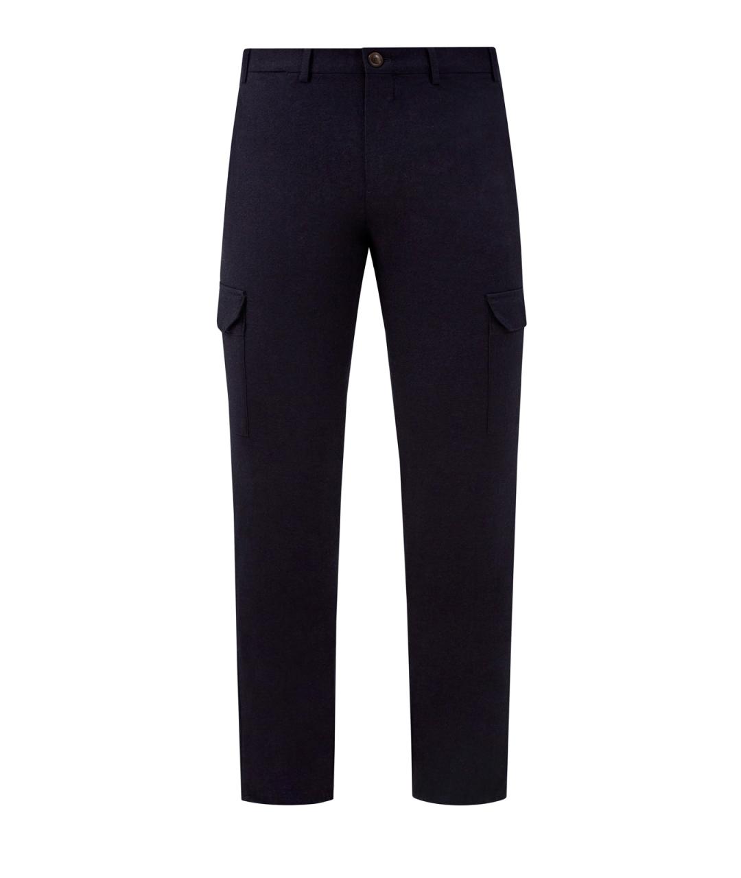 CANALI Синие шерстяные повседневные брюки, фото 1