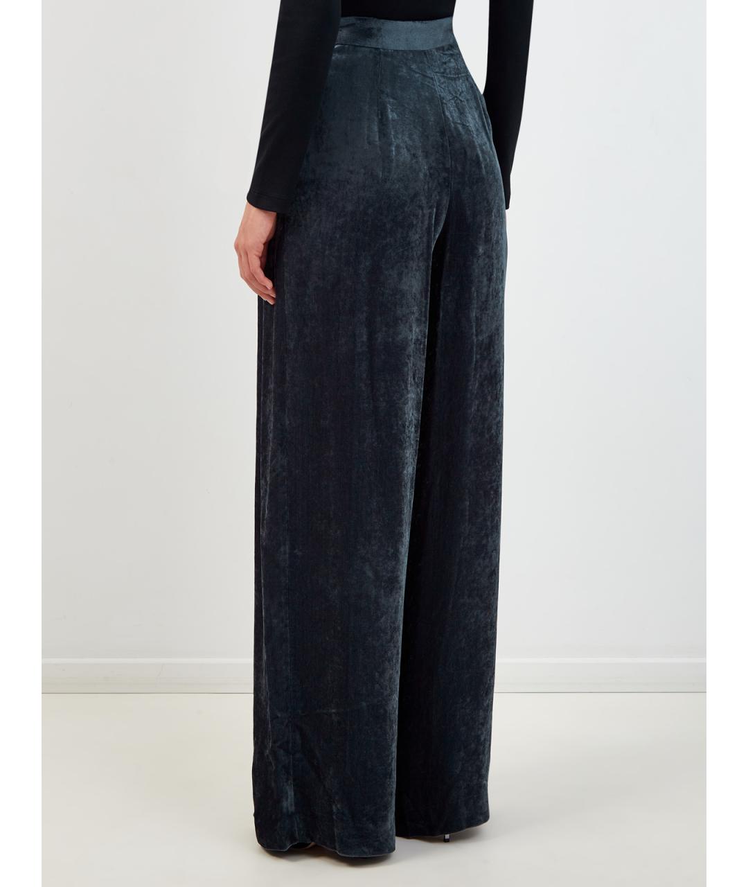 FABIANA FILIPPI Бирюзовые вискозные брюки широкие, фото 4