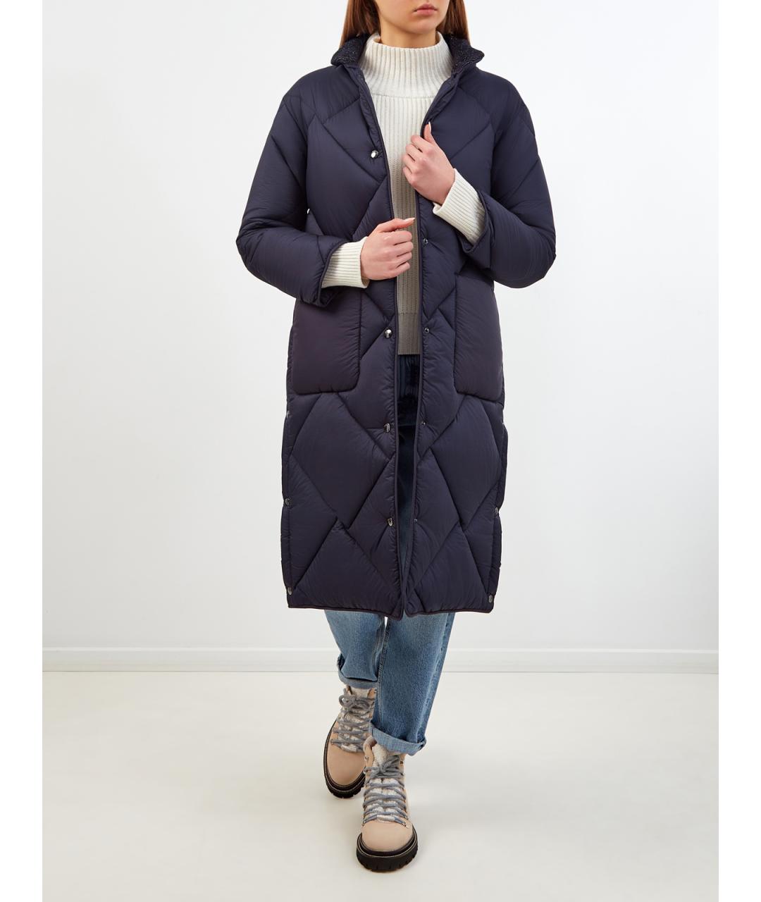 PESERICO Темно-синий полиэстеровый пуховик, фото 2