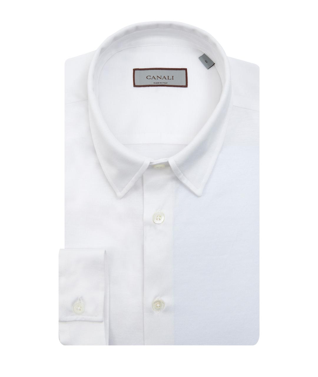 CANALI Белая хлопковая классическая рубашка, фото 1