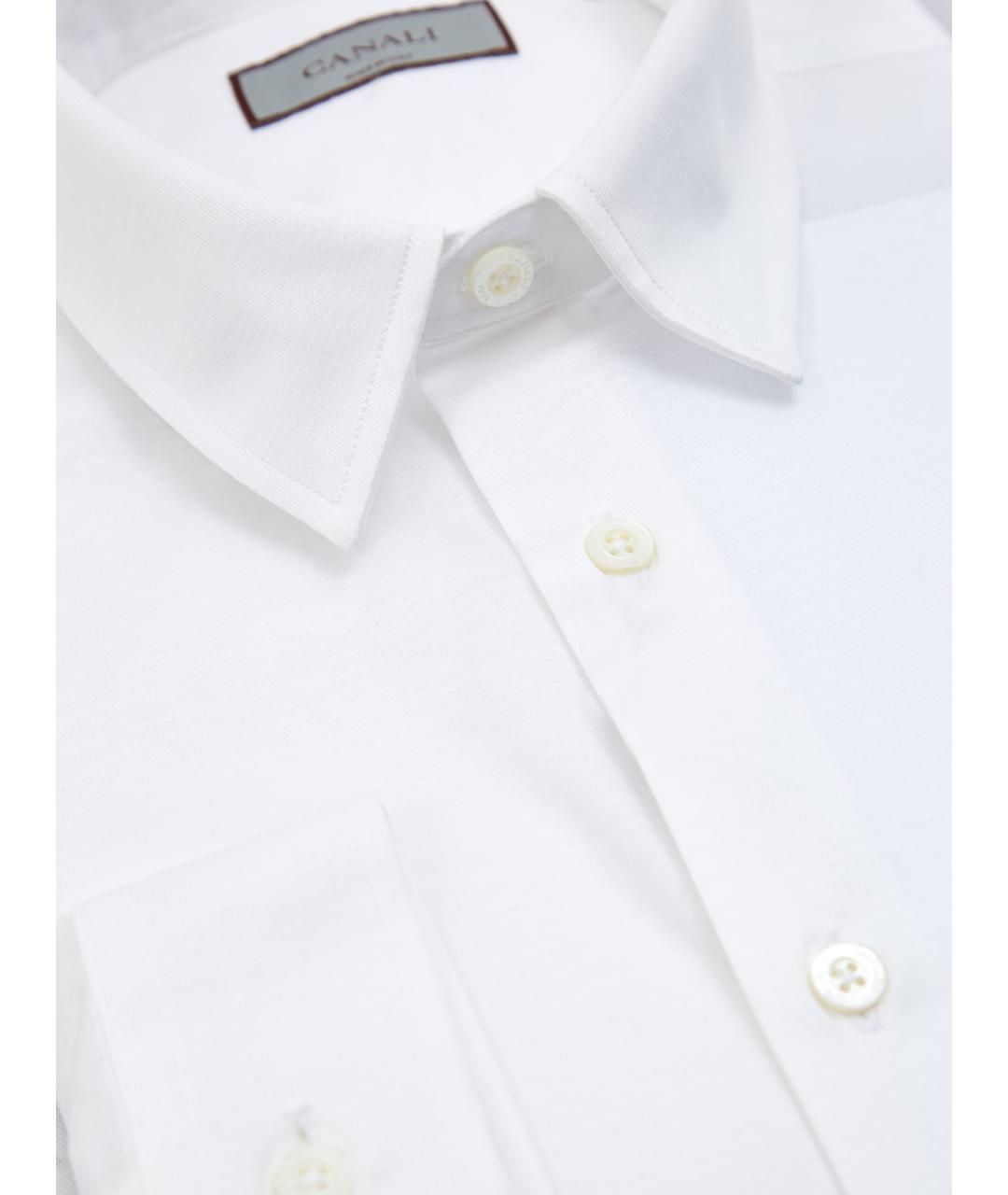 CANALI Белая хлопковая классическая рубашка, фото 3