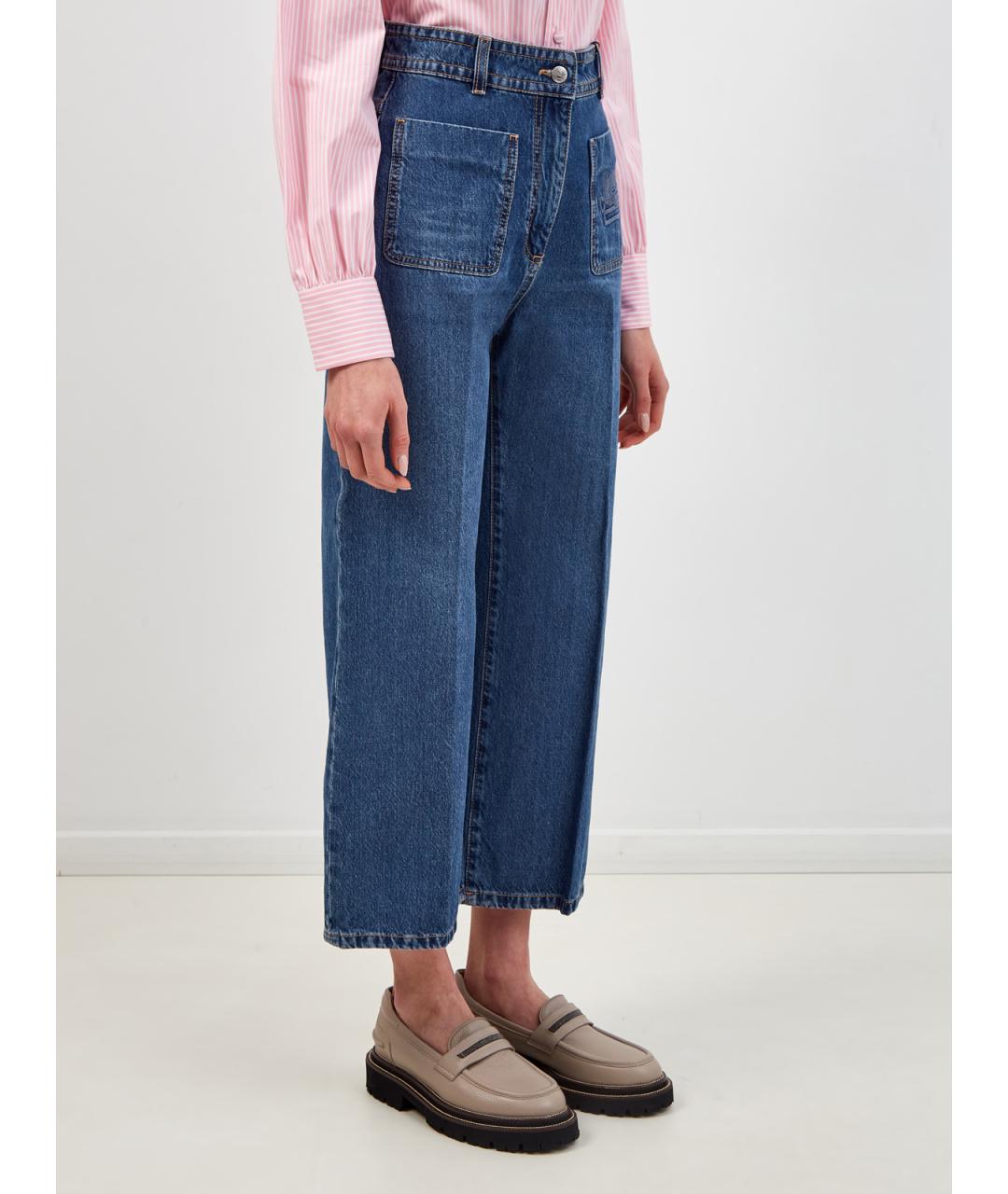 ETRO Синие хлопковые прямые джинсы, фото 3