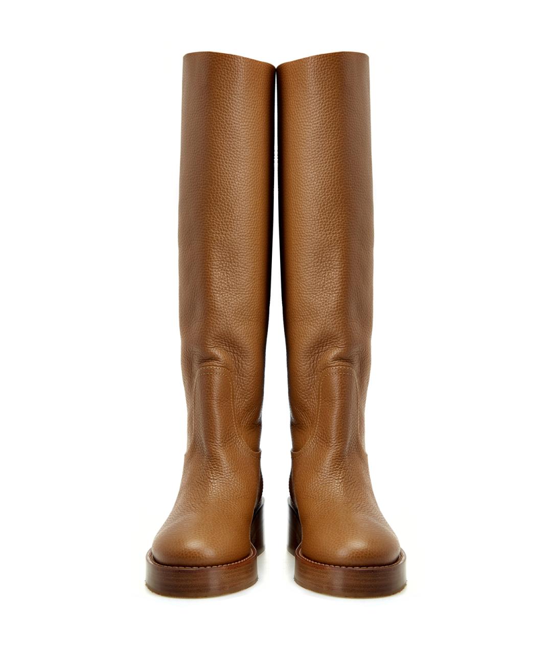 CASADEI Коричневые кожаные сапоги, фото 4