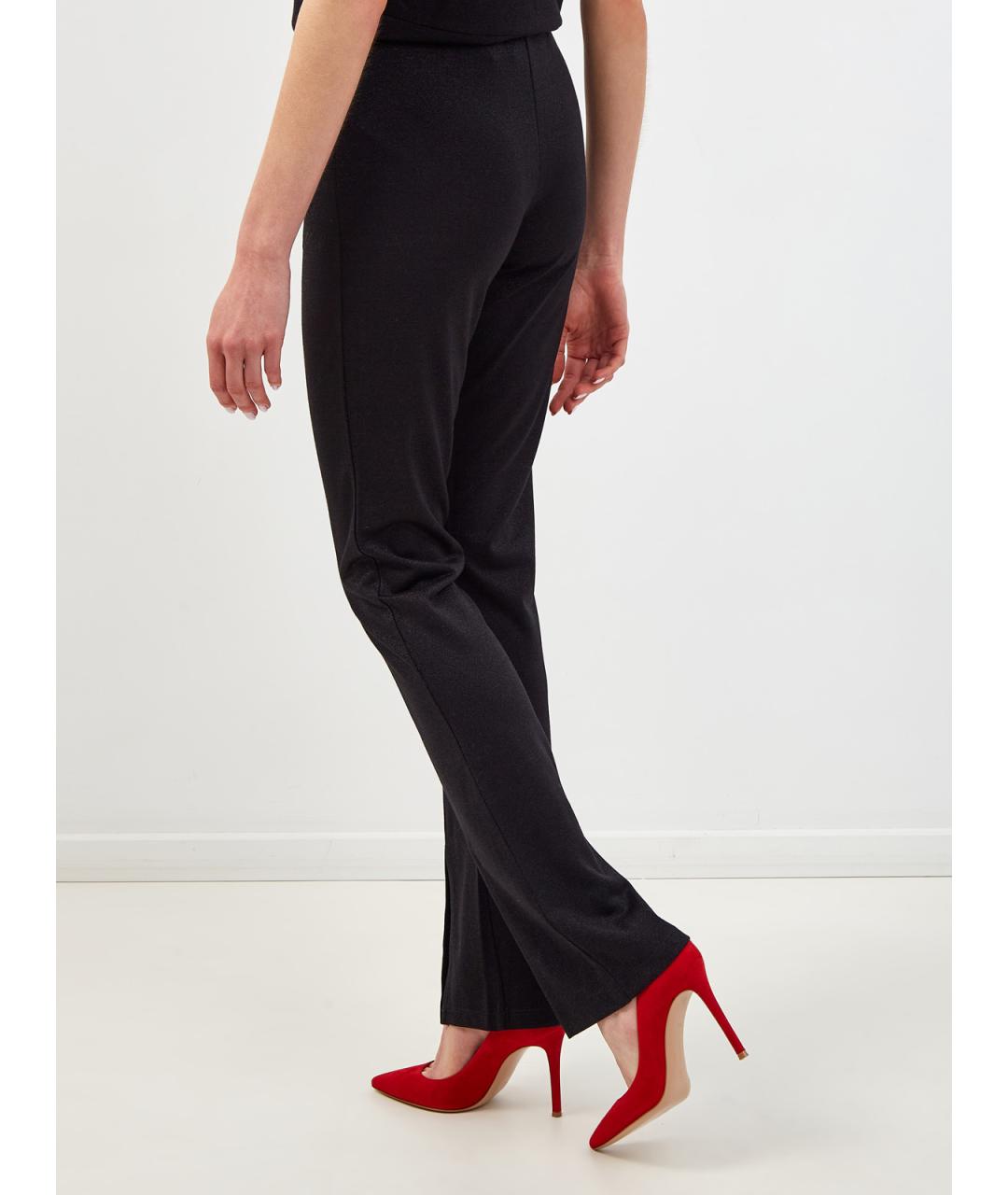 KARL LAGERFELD Черные вискозные прямые брюки, фото 4