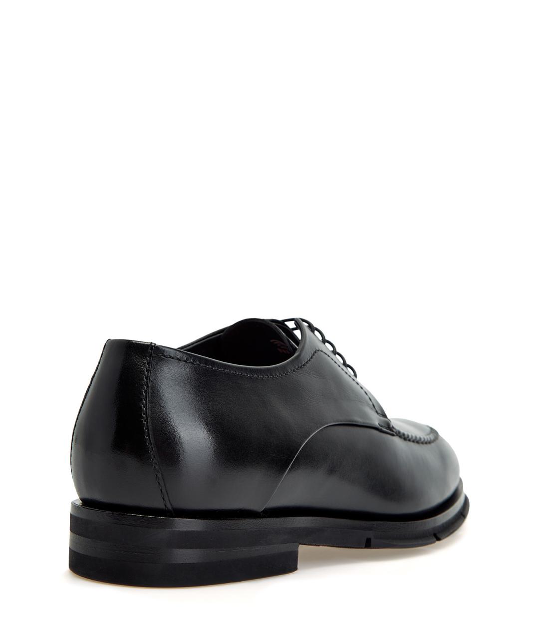 SANTONI Черные кожаные туфли, фото 4