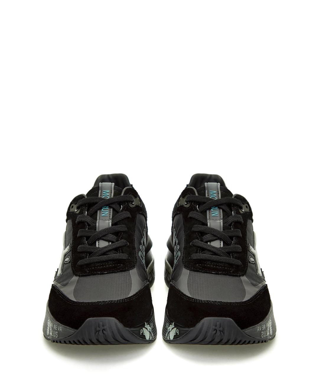 PREMIATA Черные текстильные низкие кроссовки / кеды, фото 5