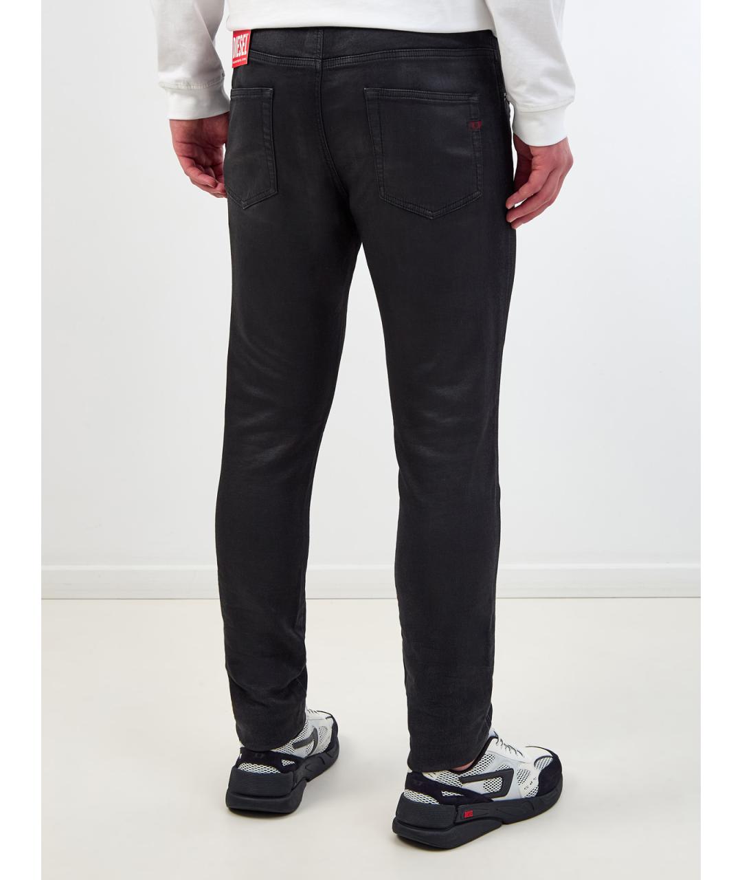 DIESEL Черные хлопковые прямые джинсы, фото 4