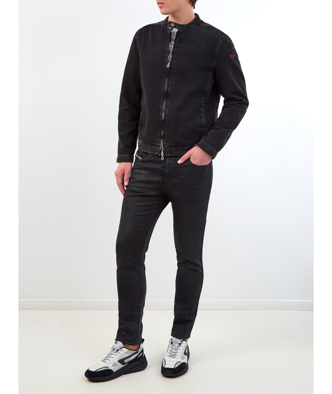 DIESEL Черные хлопковые прямые джинсы, фото 2
