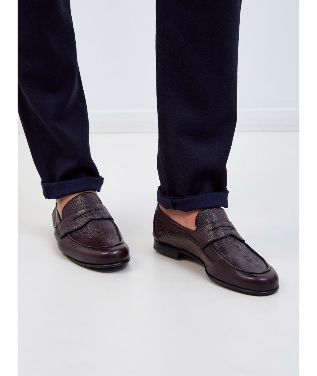 BARRETT Коричневые кожаные лоферы, фото 2