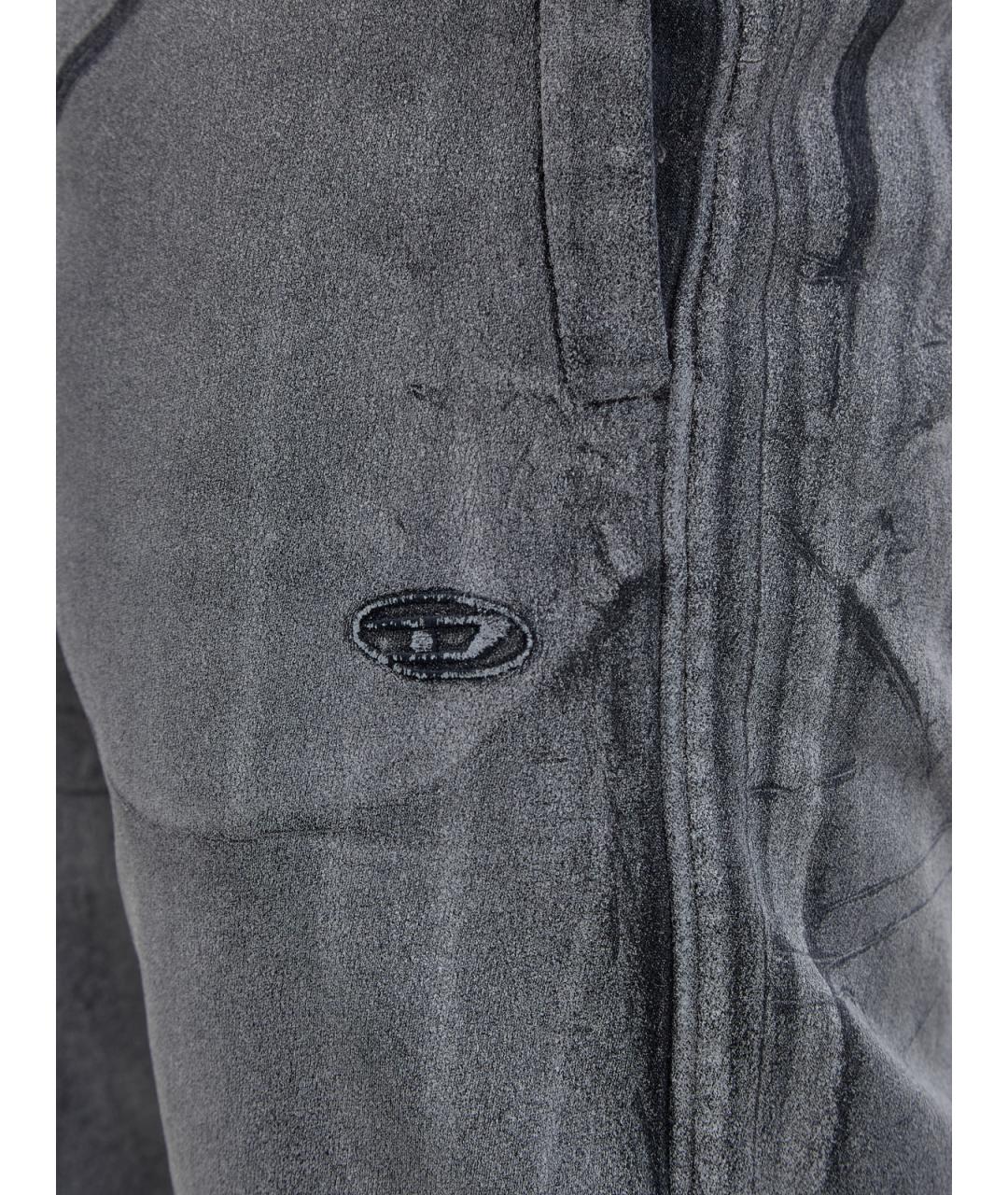 DIESEL Серые хлопковые джинсы скинни, фото 5