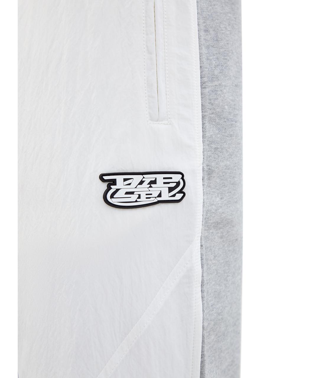 DIESEL Белые полиамидовые повседневные брюки, фото 5