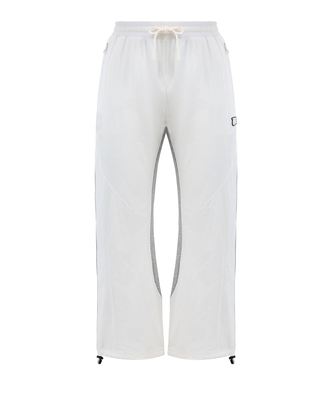 DIESEL Белые полиамидовые повседневные брюки, фото 1