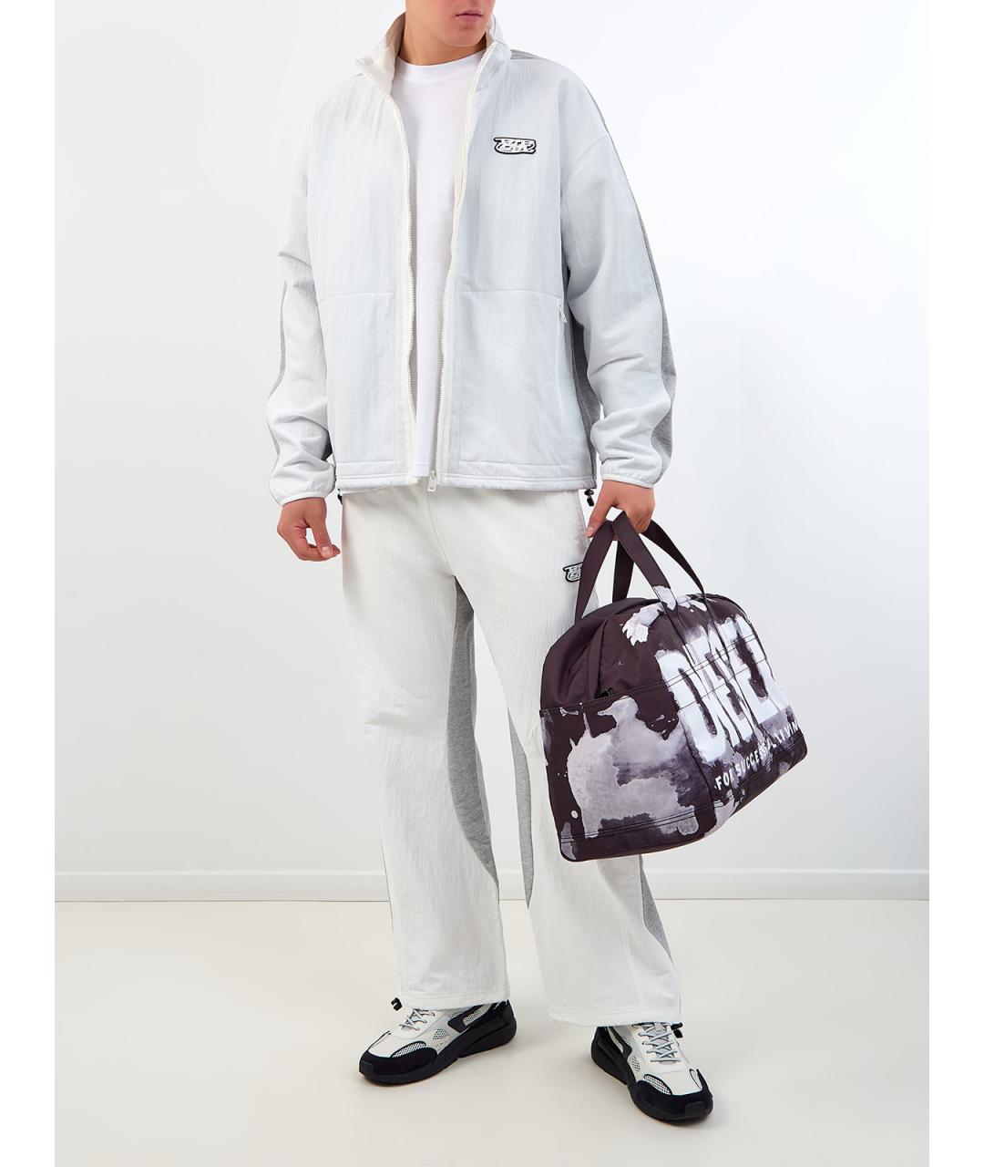 DIESEL Белые полиамидовые повседневные брюки, фото 2