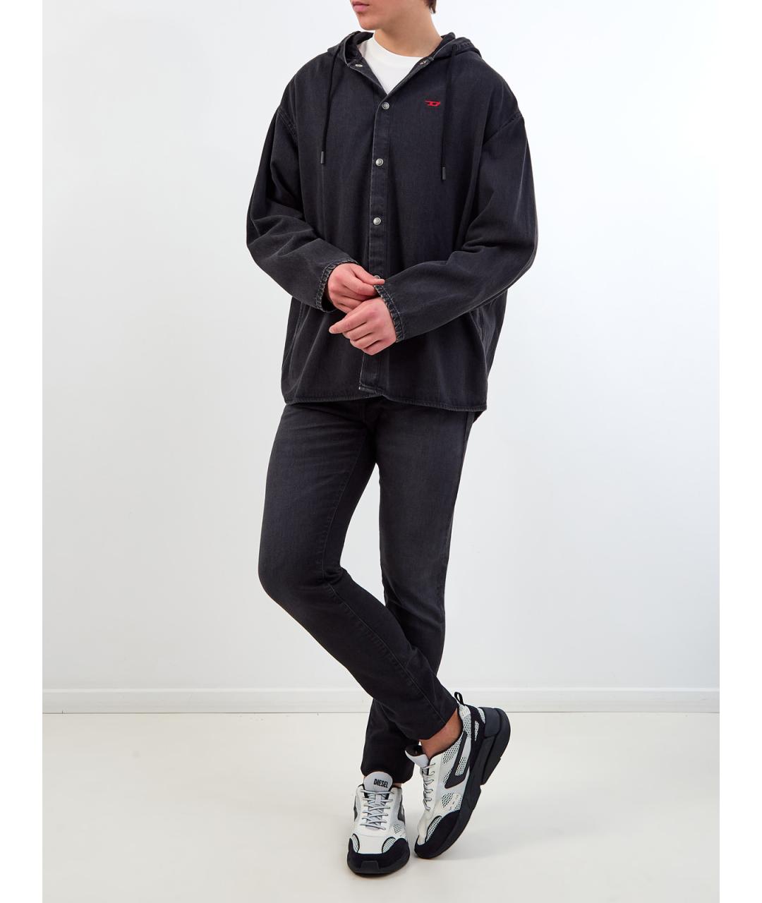 DIESEL Черные хлопковые джинсы скинни, фото 2