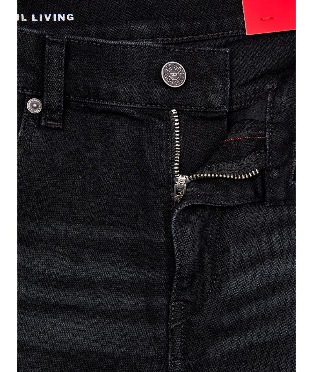 DIESEL Черные хлопковые джинсы скинни, фото 6